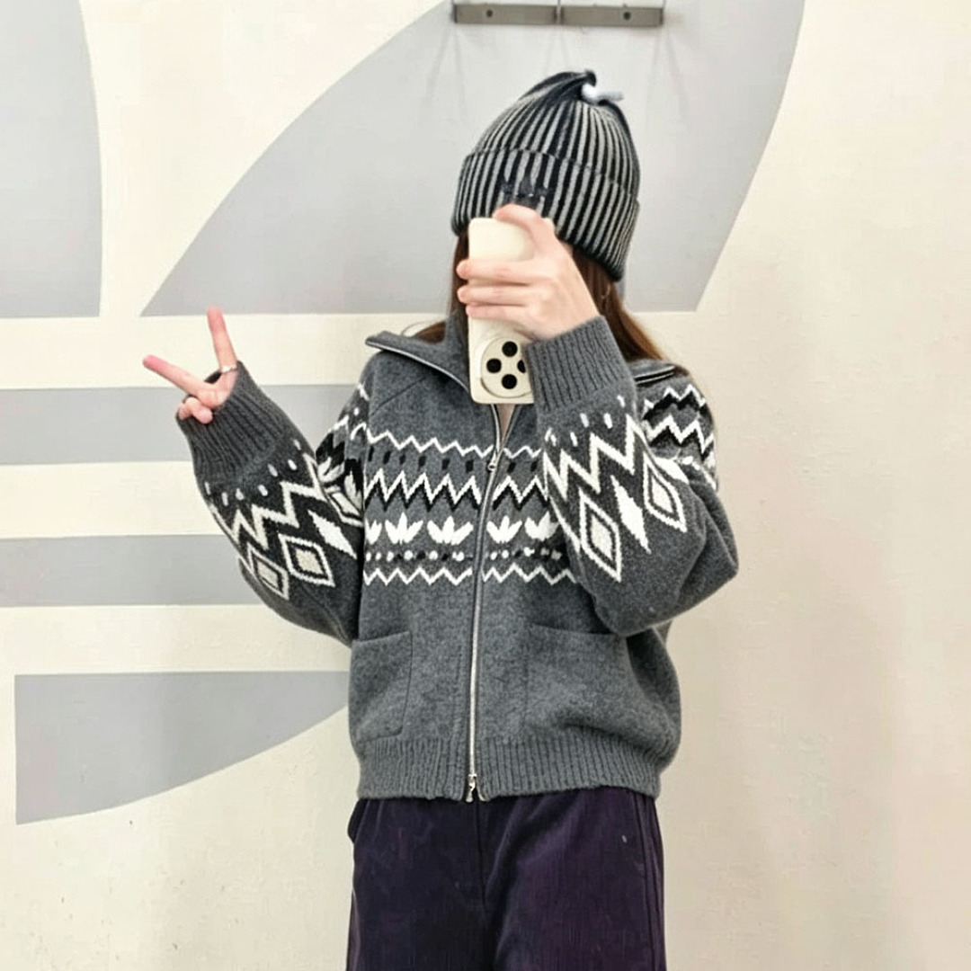 Adidas Originals Fair Isle Cardigan · LA5985 — תמונה 4
