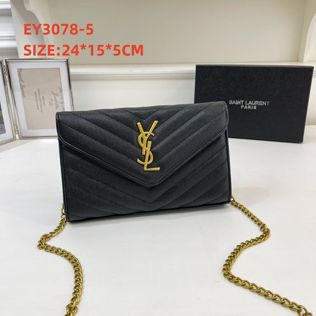 Saint Laurent Cassandre Envelope Chain Wallet · EY3078