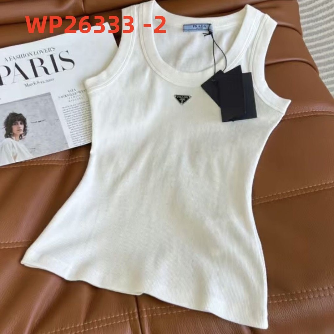 Prada Ribbed Knit Jersey Tank Top · WP26333 — תמונה 2