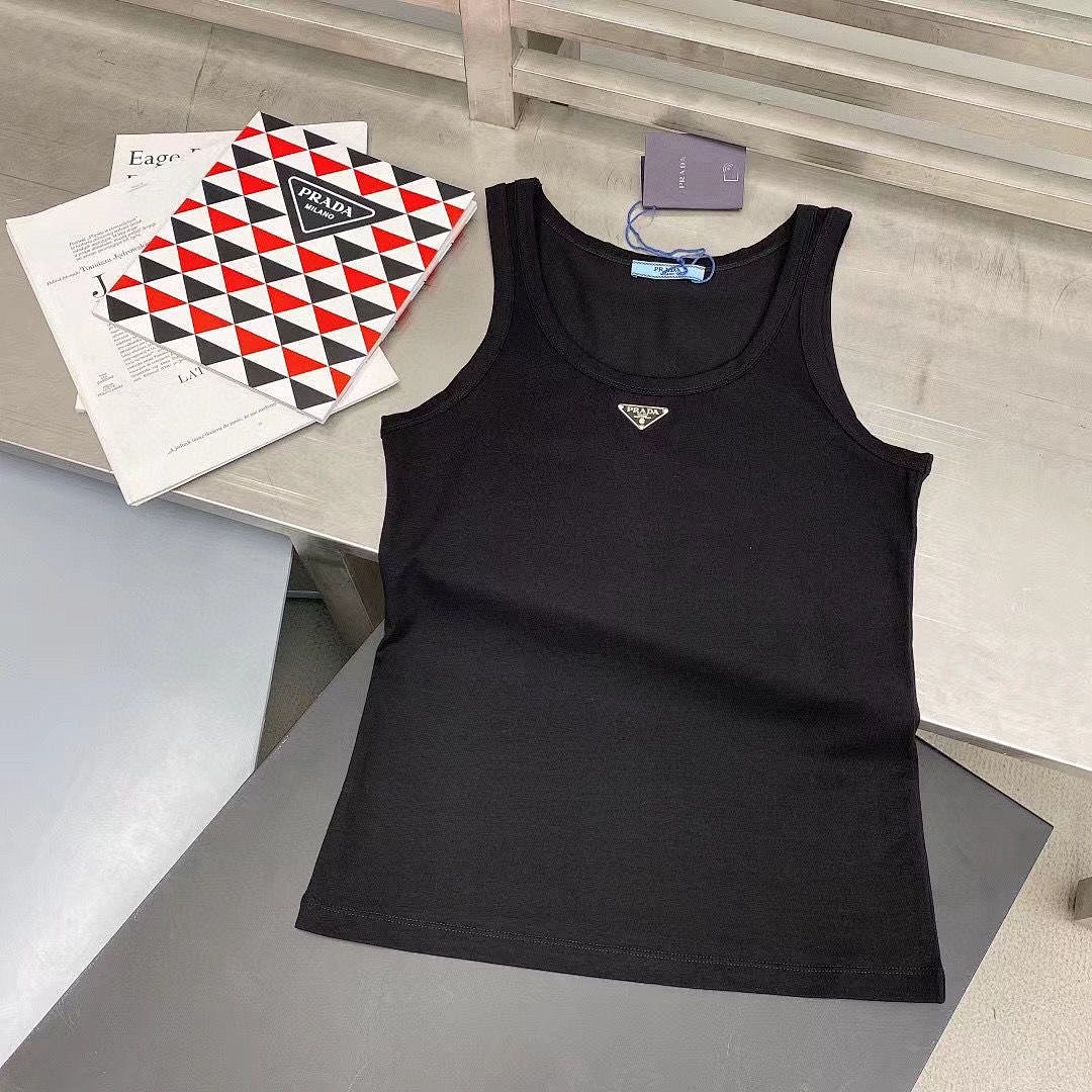 Prada Ribbed Knit Jersey Tank Top · WP26333 — תמונה 4