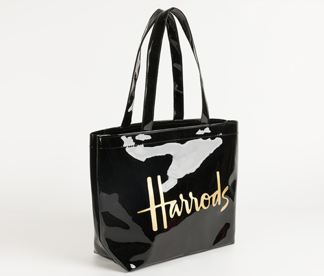 Harrods Navy Medium Cotton Logo Tote · WH48967 — תמונה 6