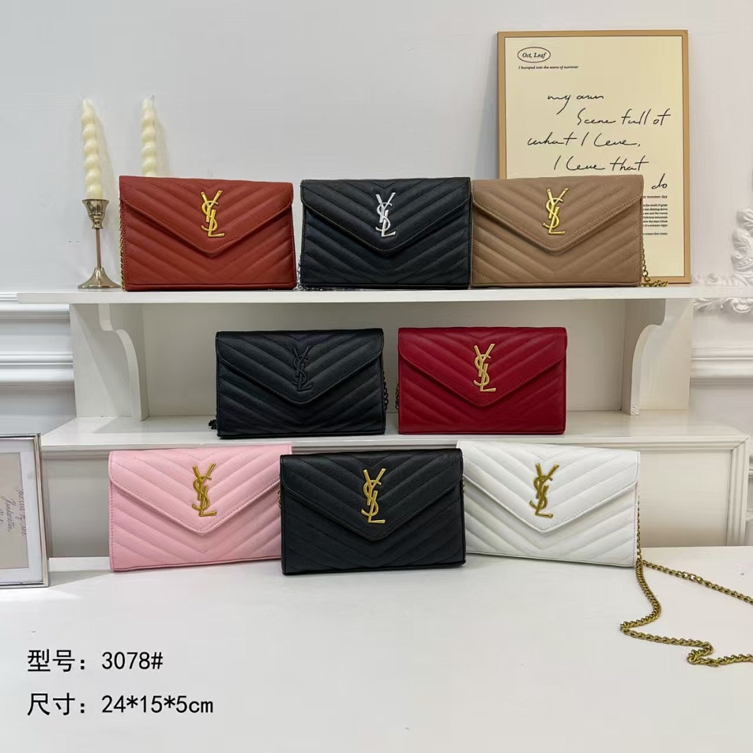 Saint Laurent Cassandre Envelope Chain Wallet · EY3078 — תמונה 9