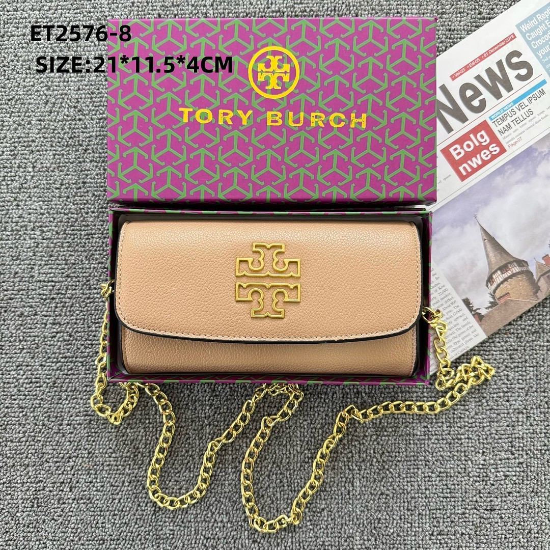 Tory Burch Kira Pebbled Chain Wallet · ET2576 — תמונה 2