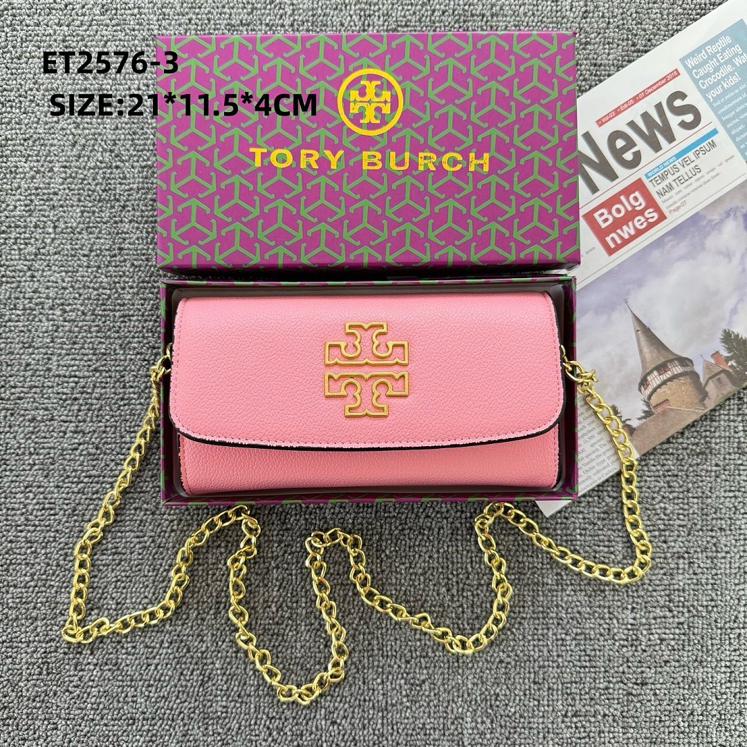 Tory Burch Kira Pebbled Chain Wallet · ET2576 — תמונה 7