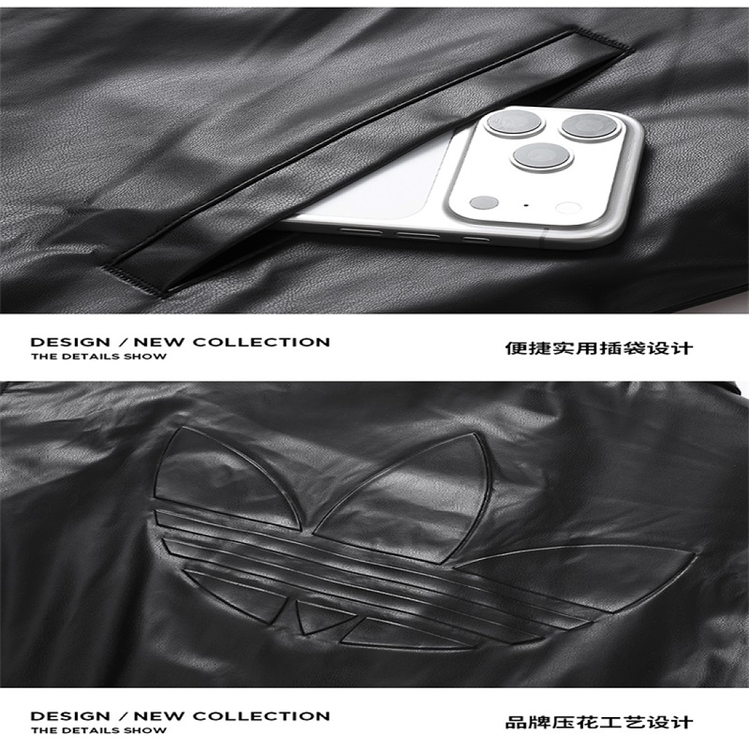 Adidas Santiago Pleather Jacket · LA7525 — תמונה 15