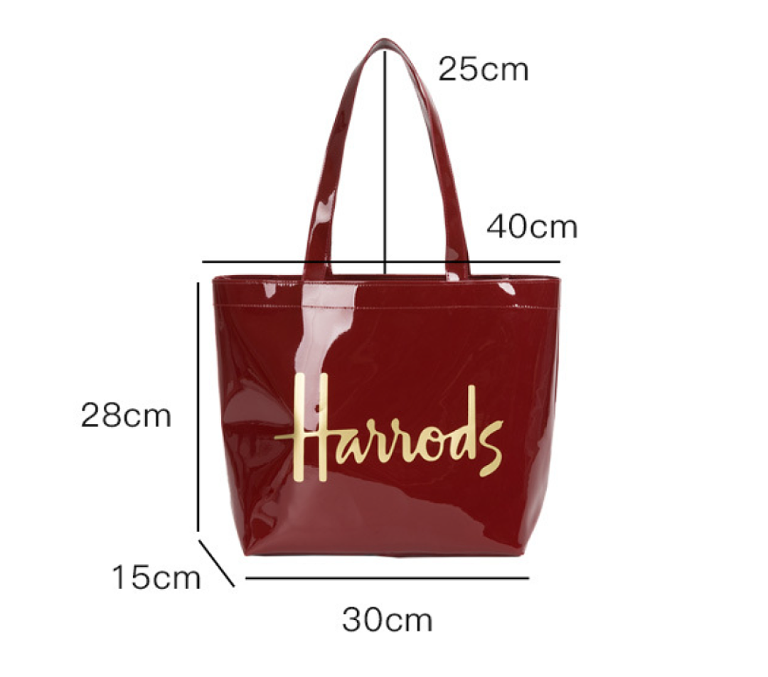 Harrods Navy Medium Cotton Logo Tote · WH48967 — תמונה 5