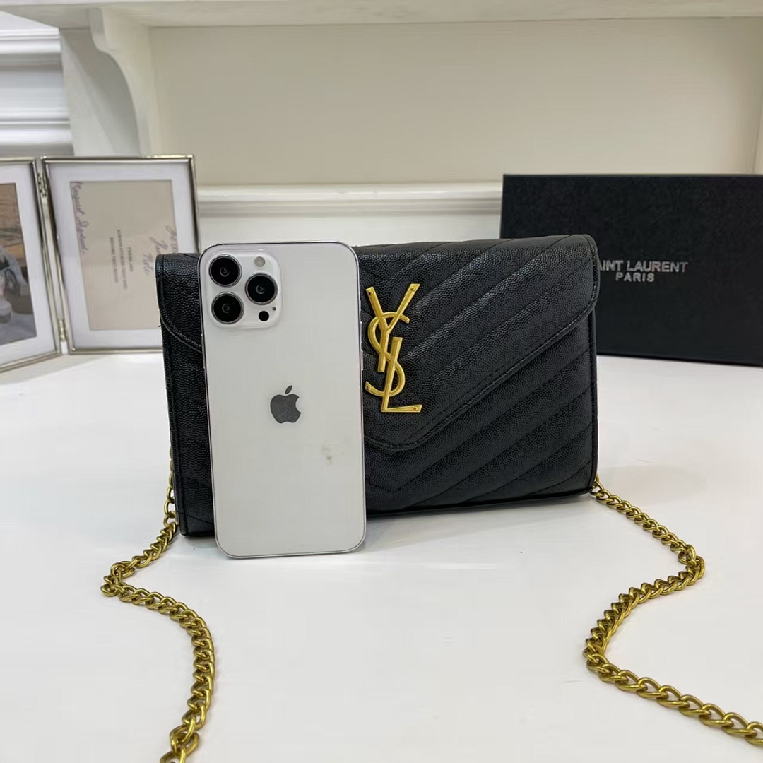 Saint Laurent Cassandre Envelope Chain Wallet · EY3078 — תמונה 13