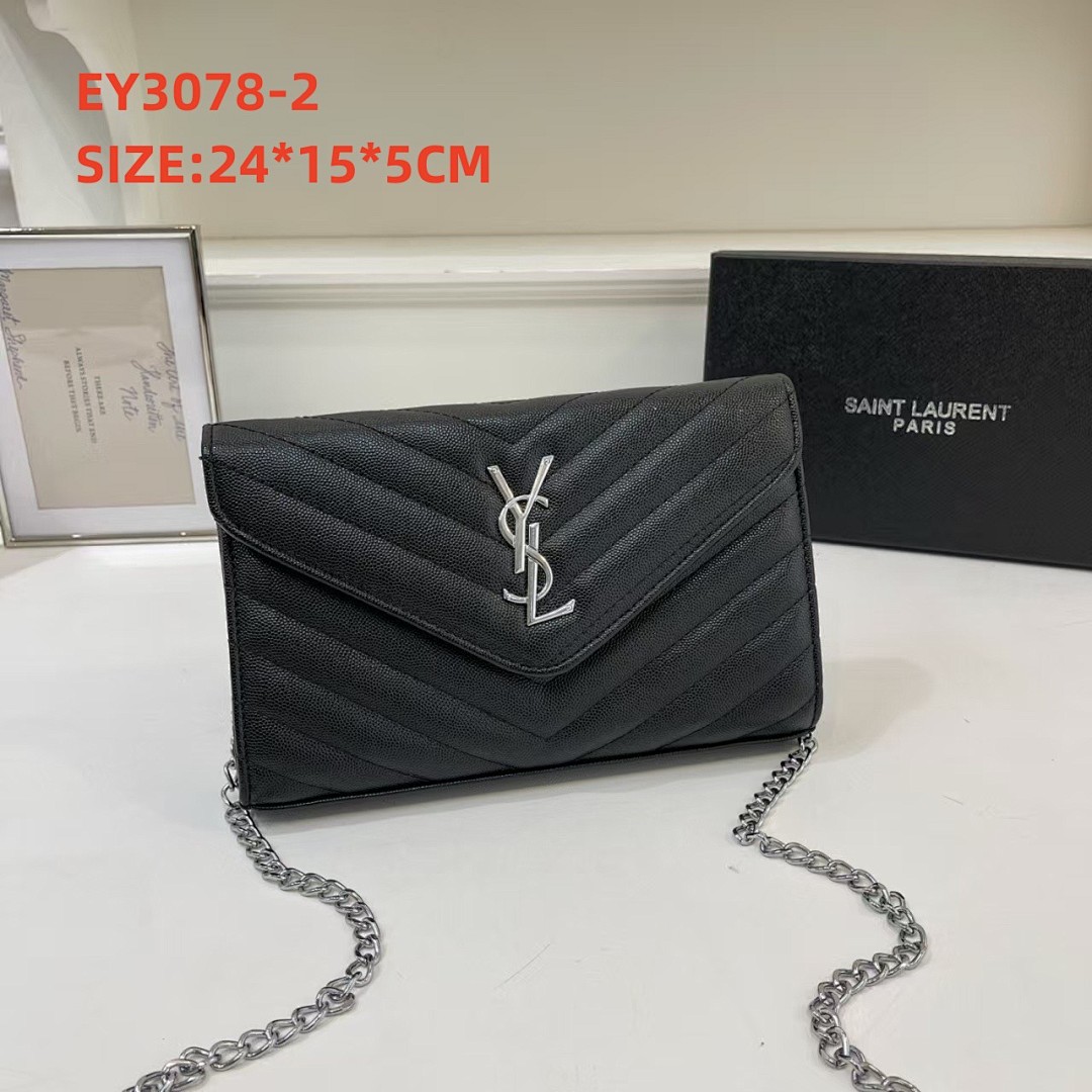 Saint Laurent Cassandre Envelope Chain Wallet · EY3078 — תמונה 7