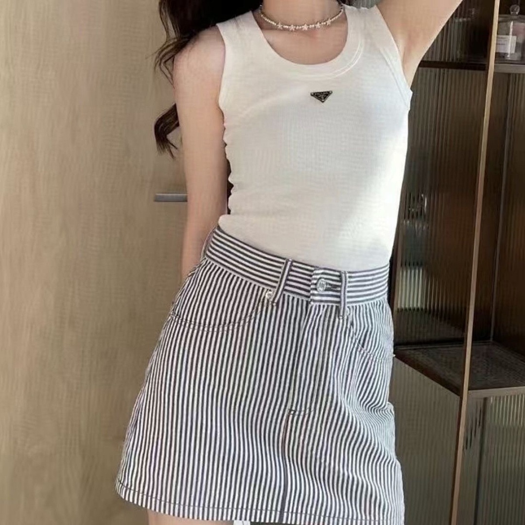Prada Ribbed Knit Jersey Tank Top · WP26333 — תמונה 13