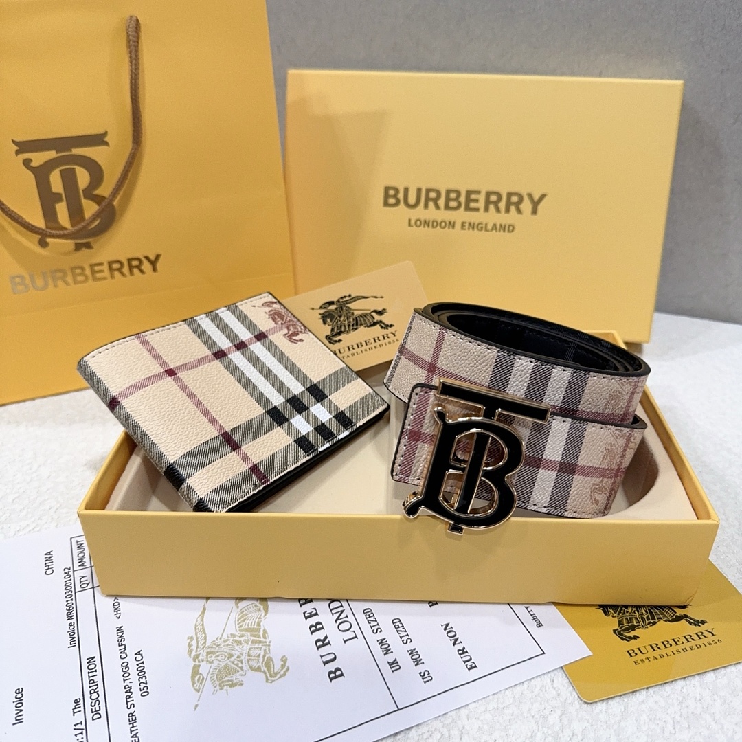 Burberry TB Check Reversible Belt · EB0814 — תמונה 4