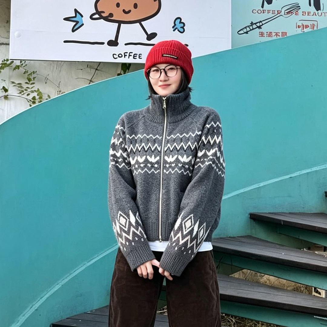 Adidas Originals Fair Isle Cardigan · LA5985 — תמונה 6