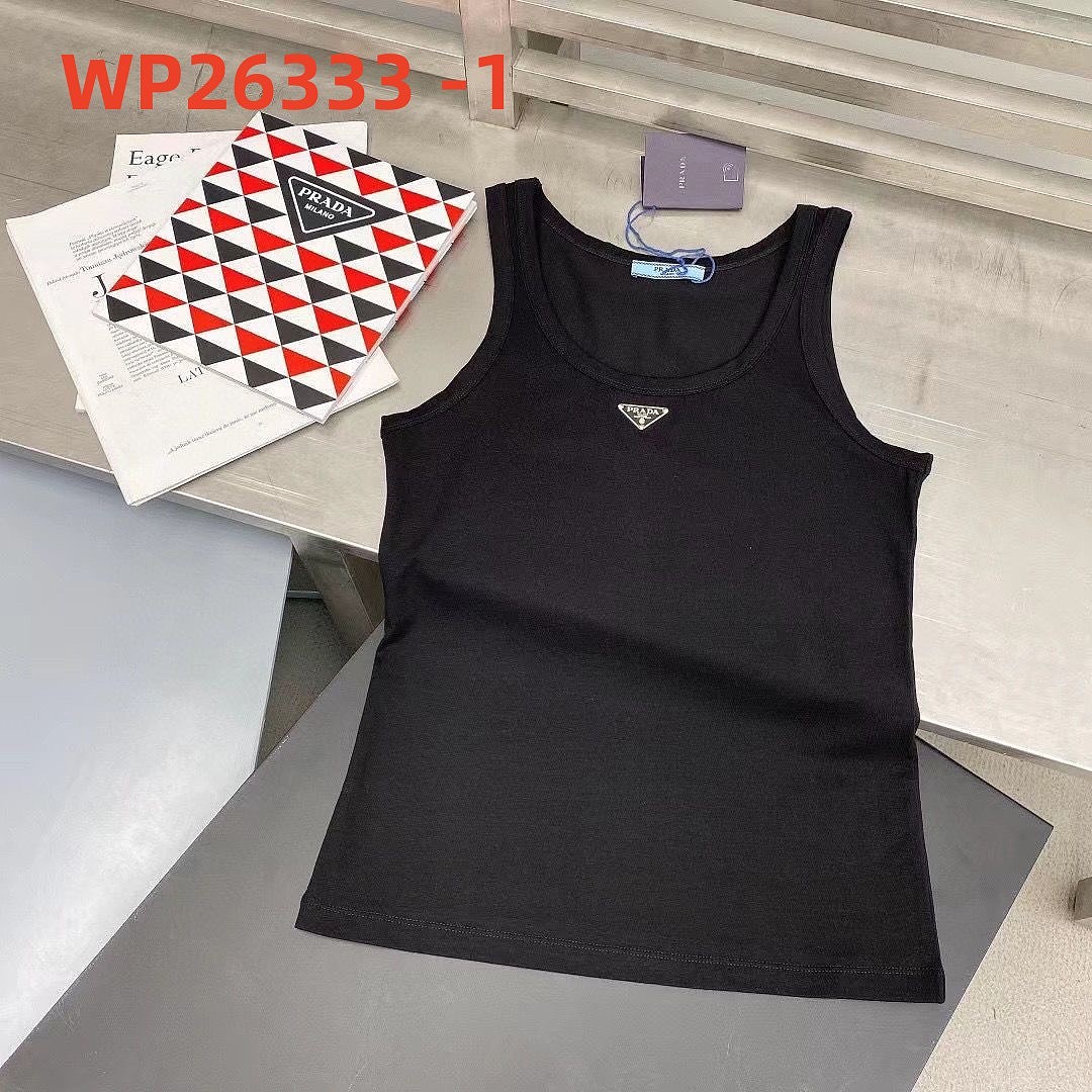 Prada Ribbed Knit Jersey Tank Top · WP26333