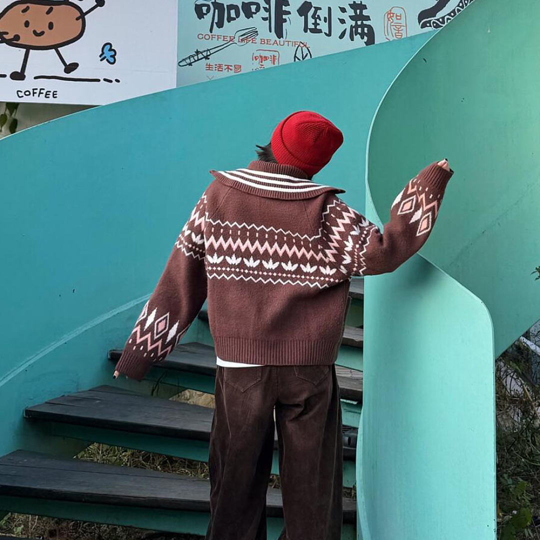 Adidas Originals Fair Isle Cardigan · LA5985 — תמונה 9
