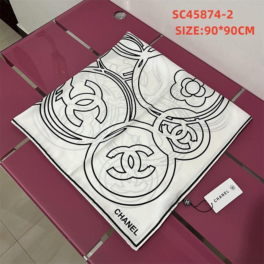 Chanel Square scarf Silk twill · SC45874