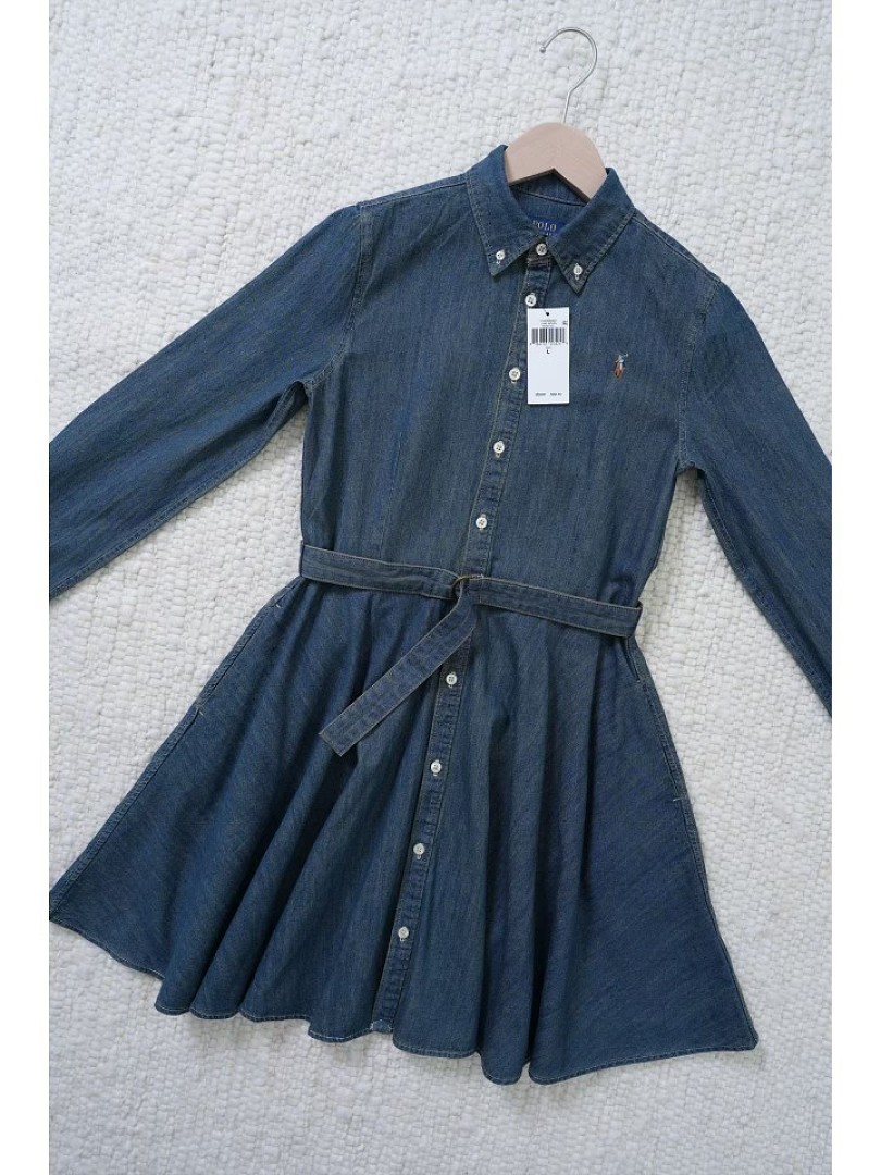 Polo Ralph Lauren Belted Cotton Denim Shirtdress · WP19850 — תמונה 6