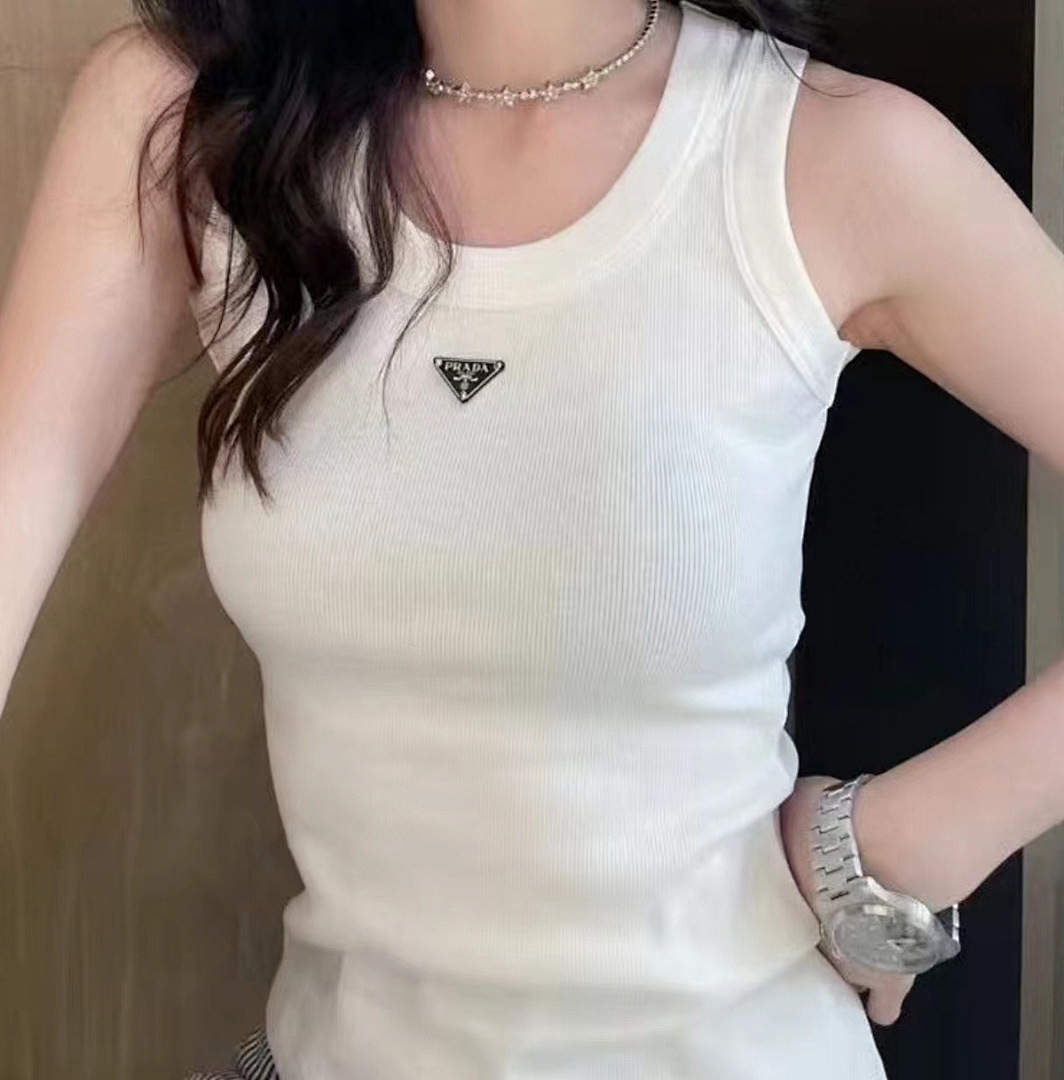 Prada Ribbed Knit Jersey Tank Top · WP26333 — תמונה 14