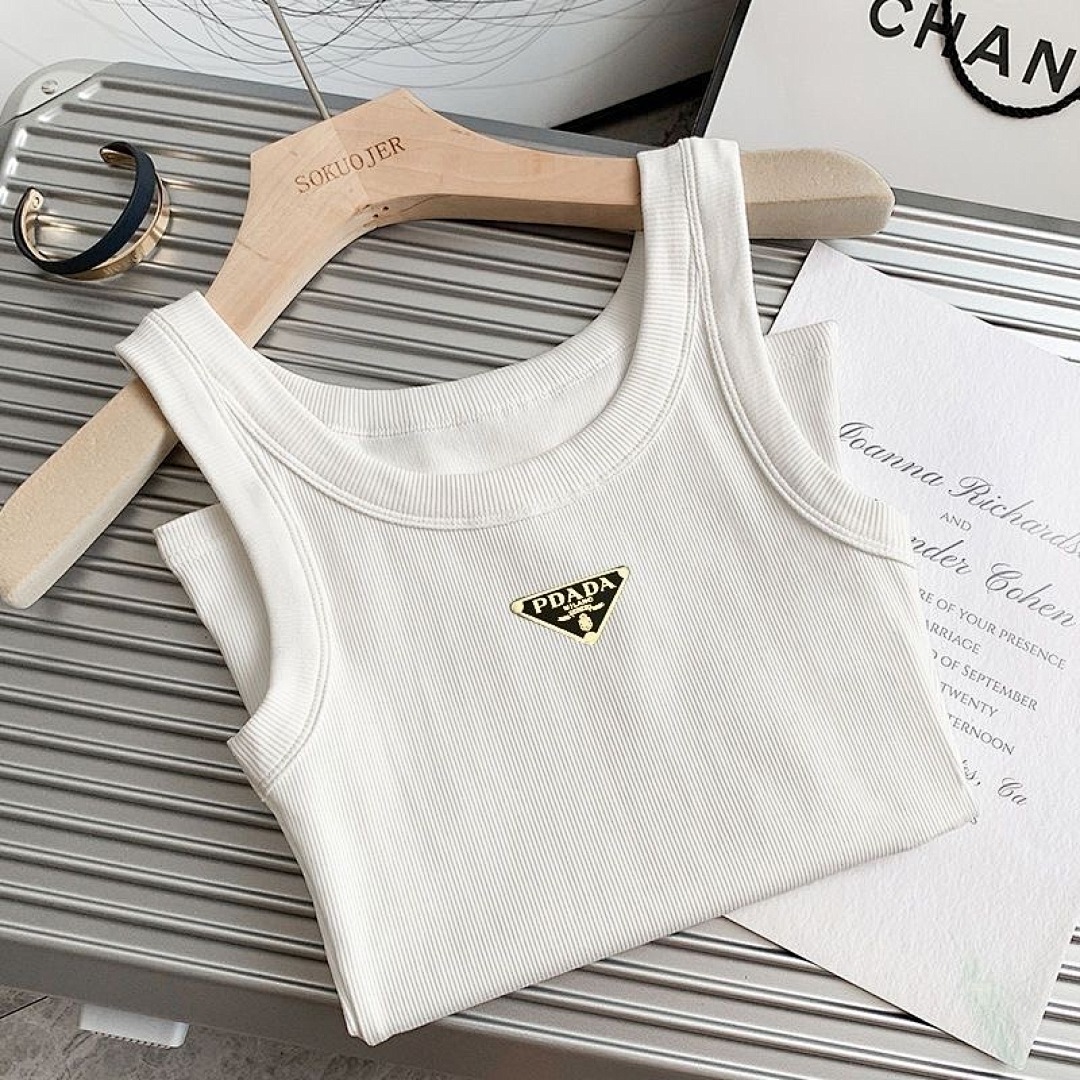 Prada Ribbed Knit Jersey Tank Top · WP26333 — תמונה 16