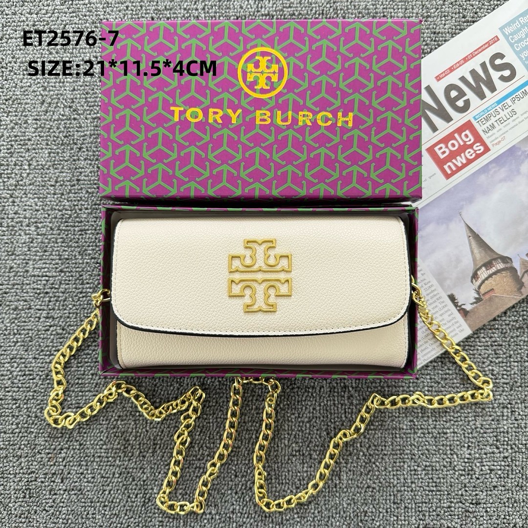 Tory Burch Kira Pebbled Chain Wallet · ET2576 — תמונה 3
