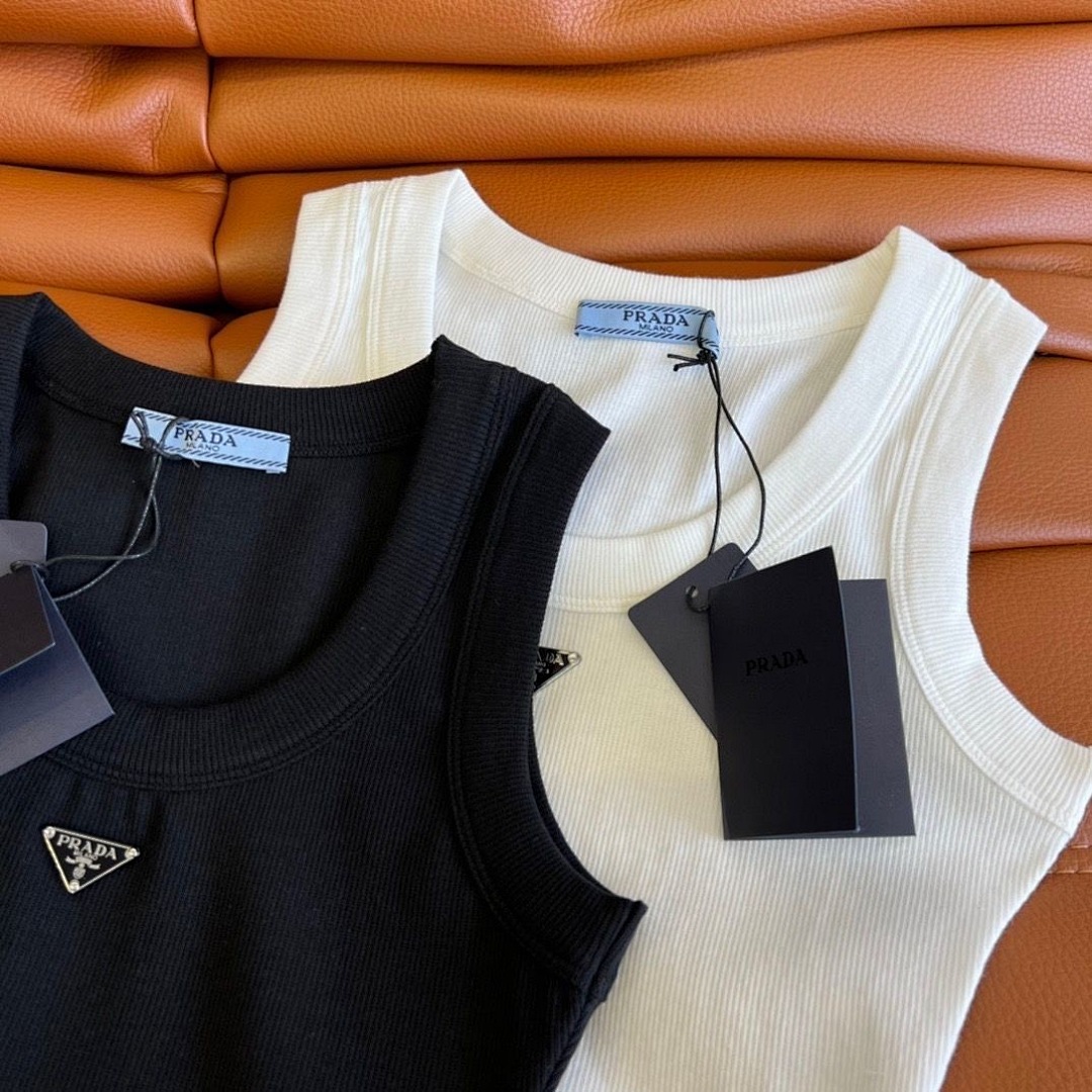 Prada Ribbed Knit Jersey Tank Top · WP26333 — תמונה 21