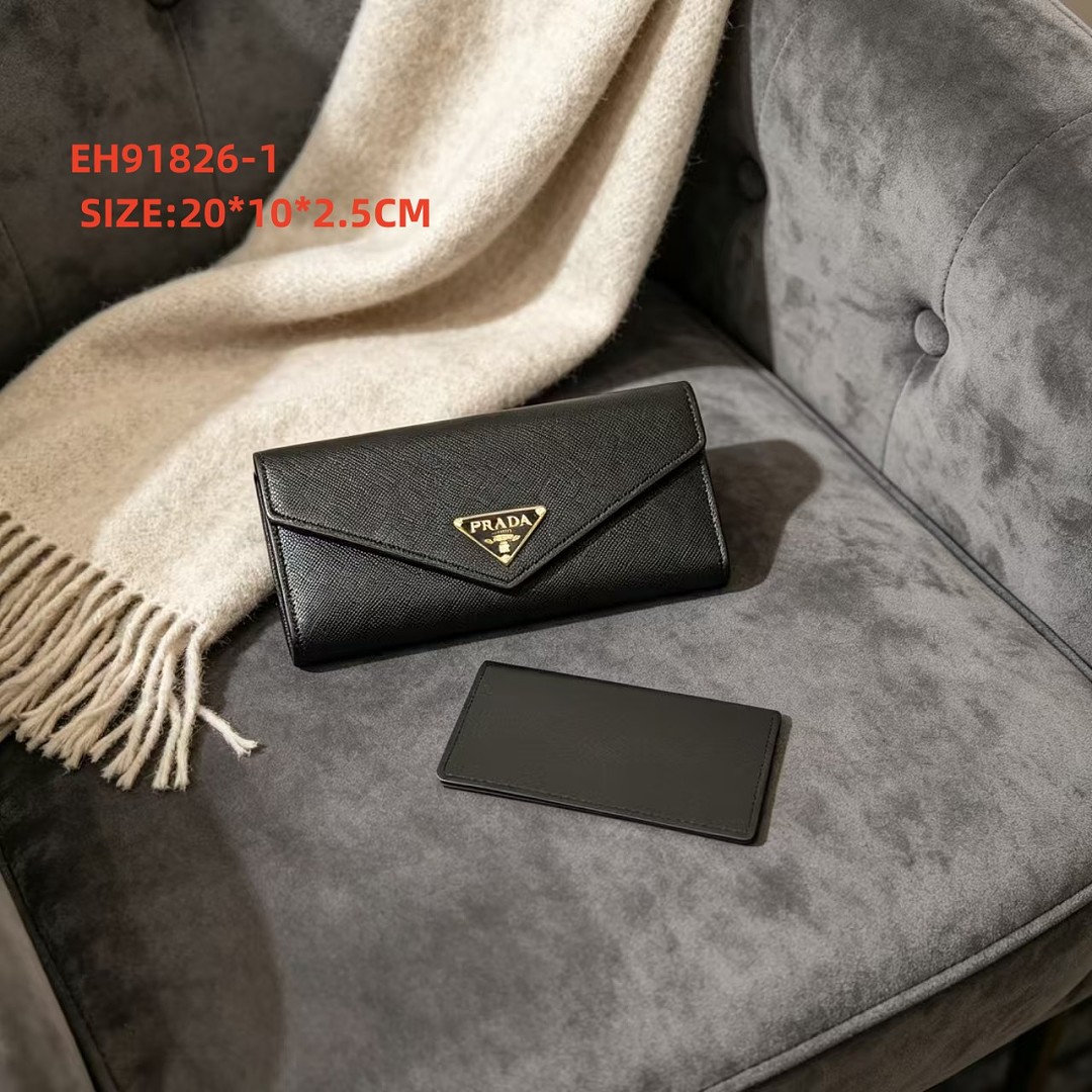 Prada Saffiano Leather Wallet · EH91826