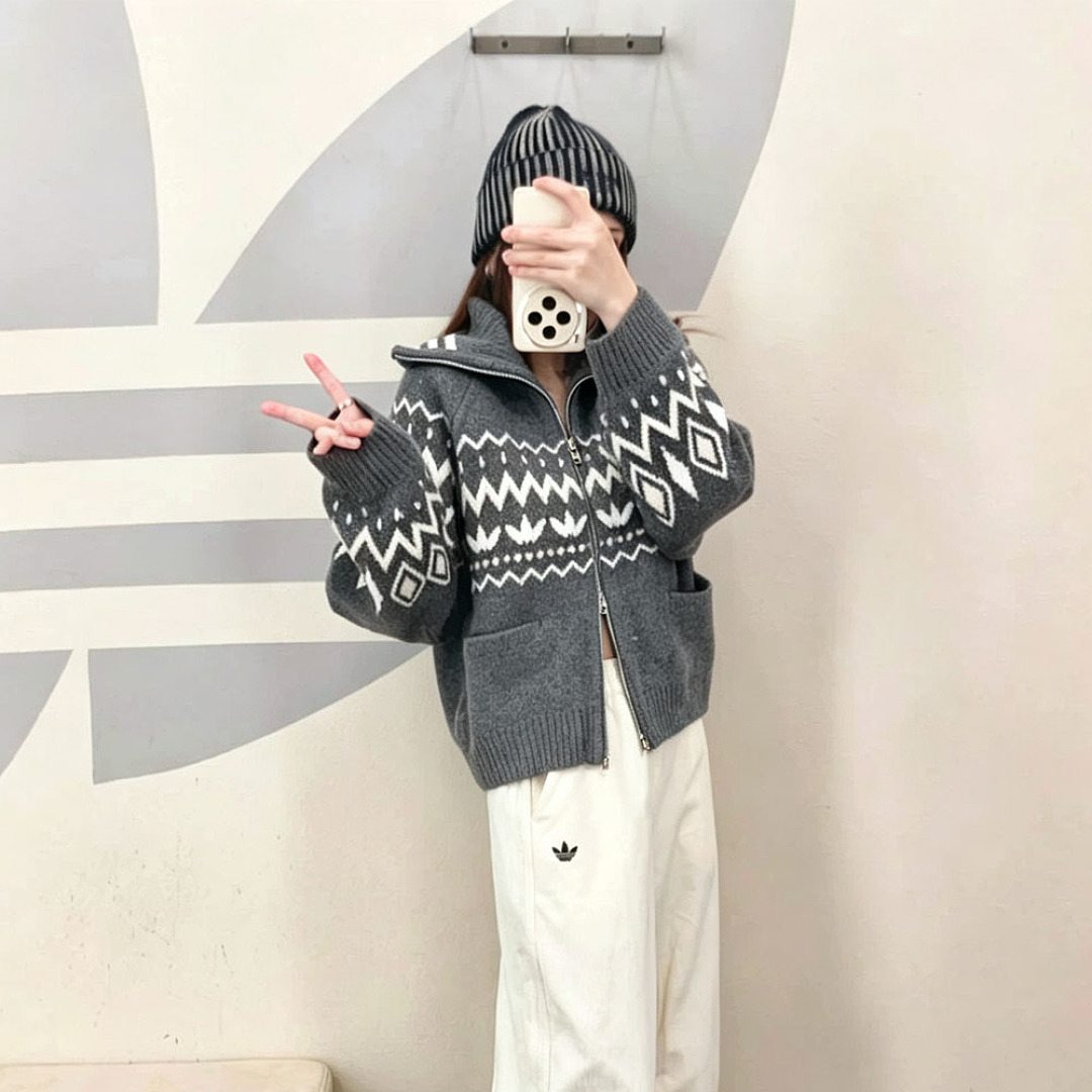 Adidas Originals Fair Isle Cardigan · LA5985 — תמונה 5