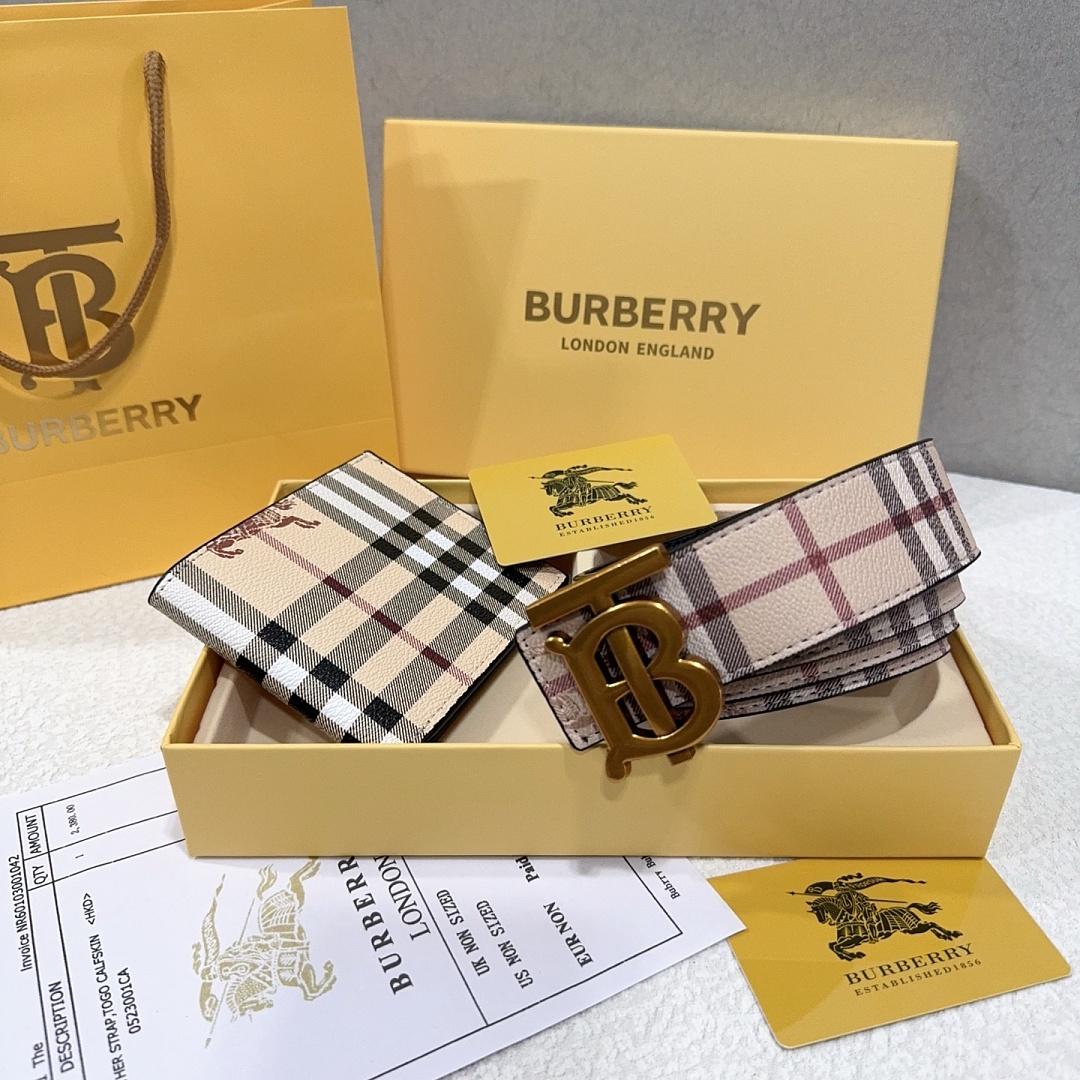 Burberry TB Check Reversible Belt · EB0814 — תמונה 5