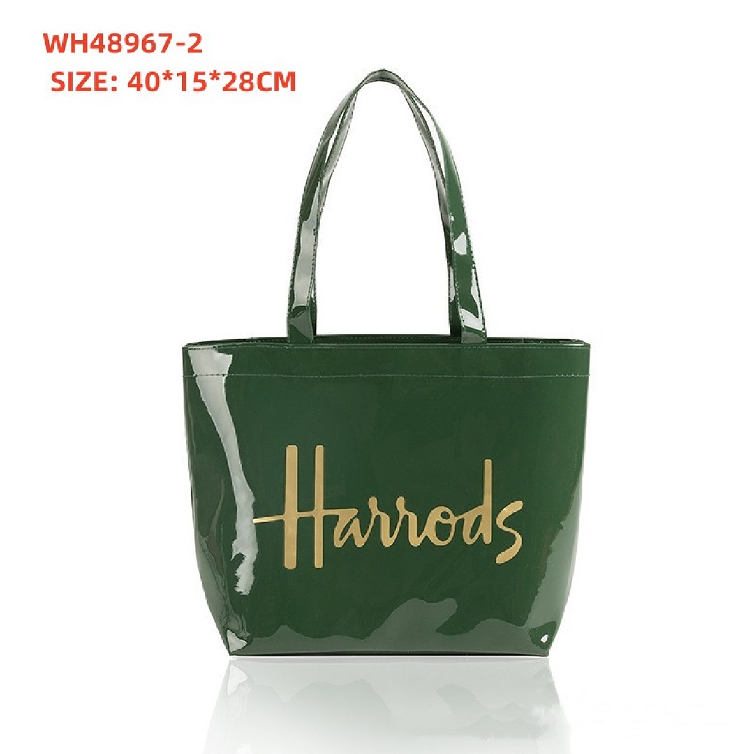 Harrods Navy Medium Cotton Logo Tote · WH48967 — תמונה 3