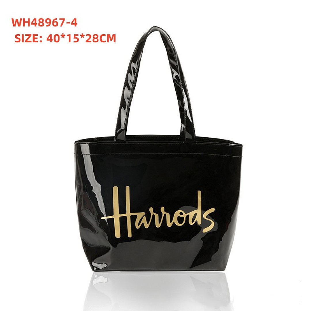 Harrods Navy Medium Cotton Logo Tote · WH48967 — תמונה 2