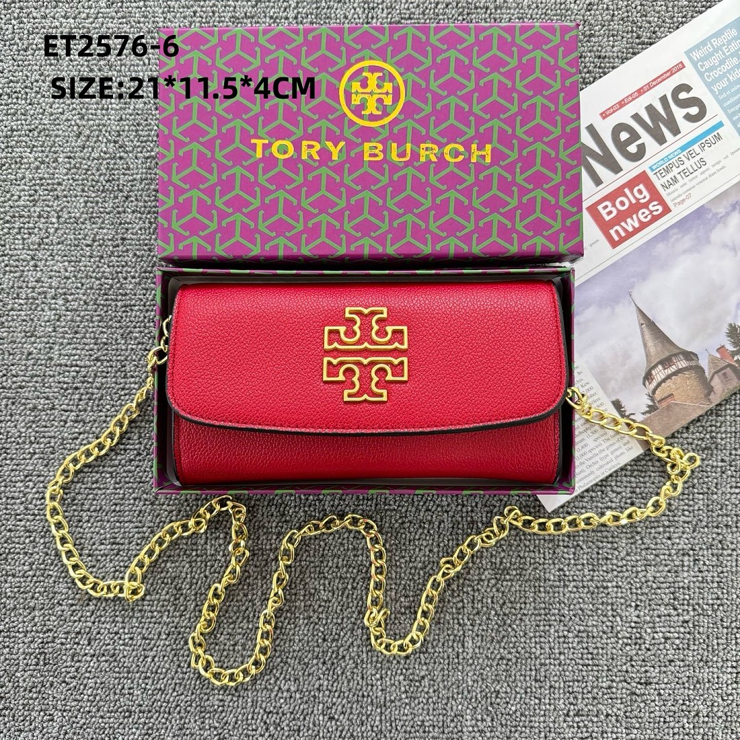Tory Burch Kira Pebbled Chain Wallet · ET2576 — תמונה 4