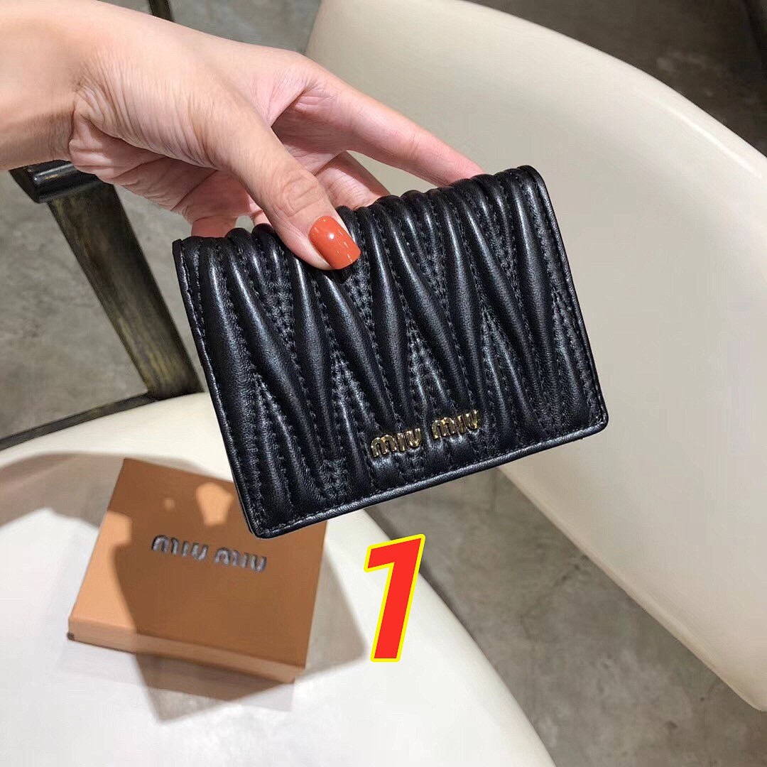 Miu Miu Small Matelassé Nappa Leather Wallet · 5435