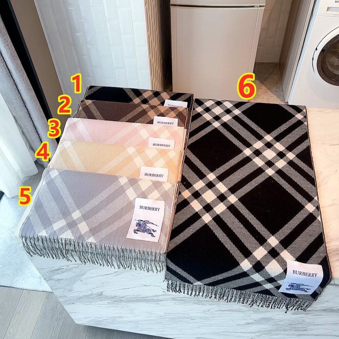 Burberry Check Cashmere Scarf Finch Brown · 5859 — תמונה 2