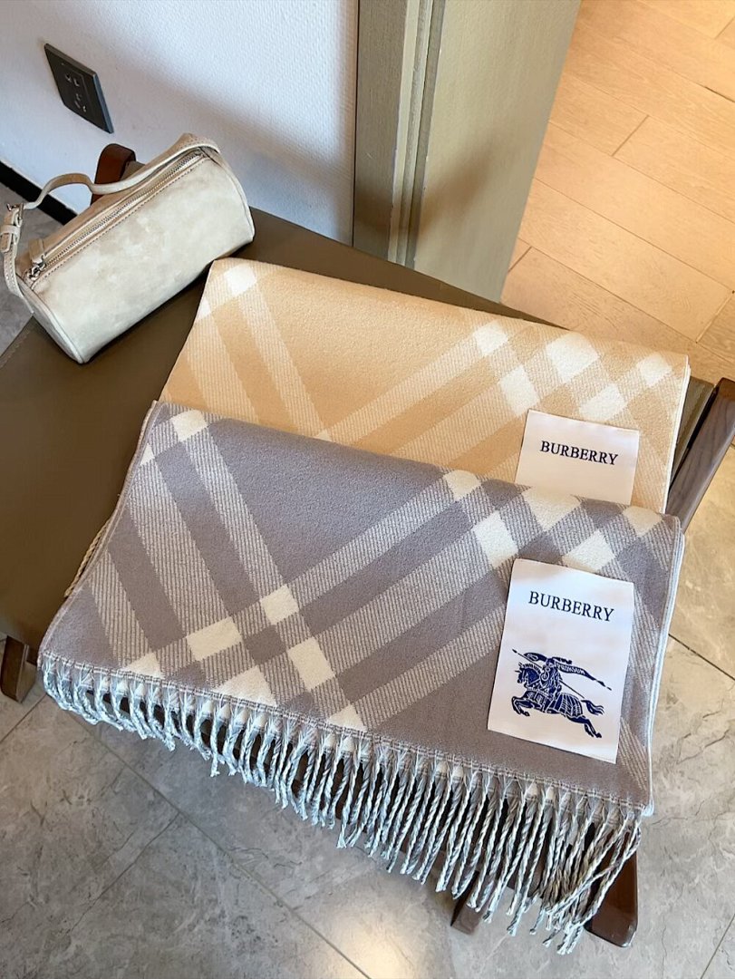 Burberry Check Cashmere Scarf Finch Brown · 5859 — תמונה 7