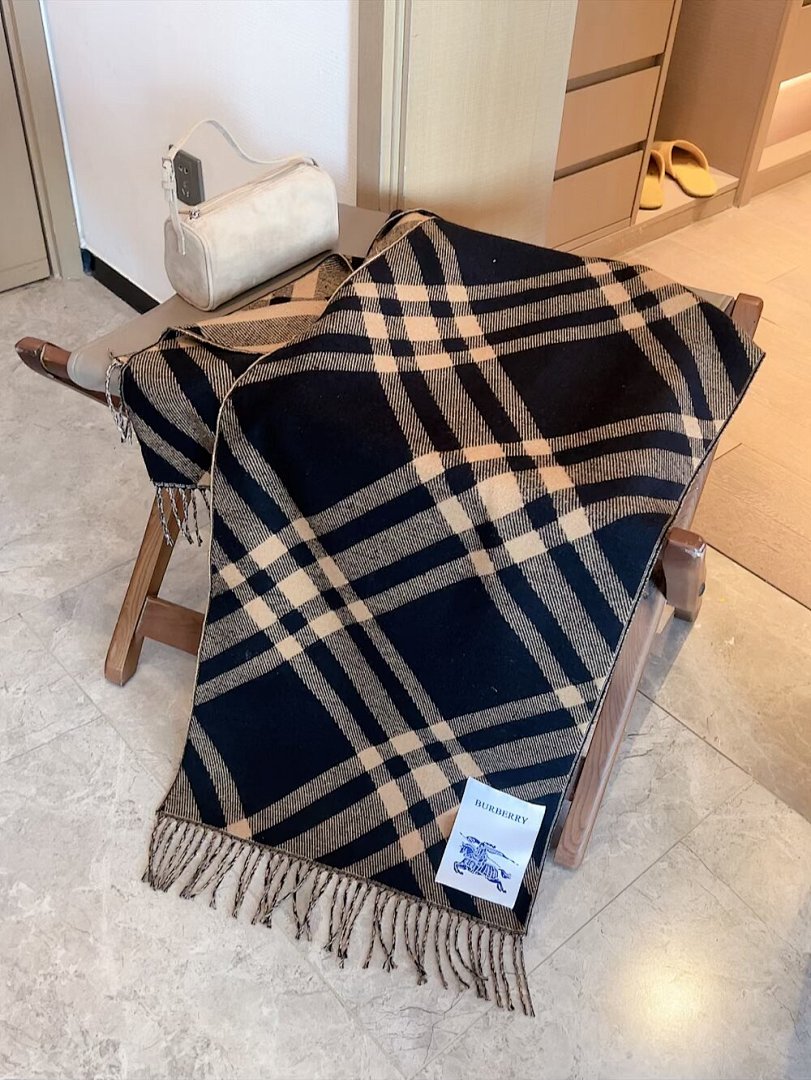 Burberry Check Cashmere Scarf Finch Brown · 5859 — תמונה 4