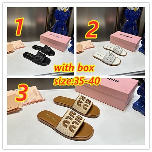 Miu Miu Logo Raffia Slide Sandal · 4790