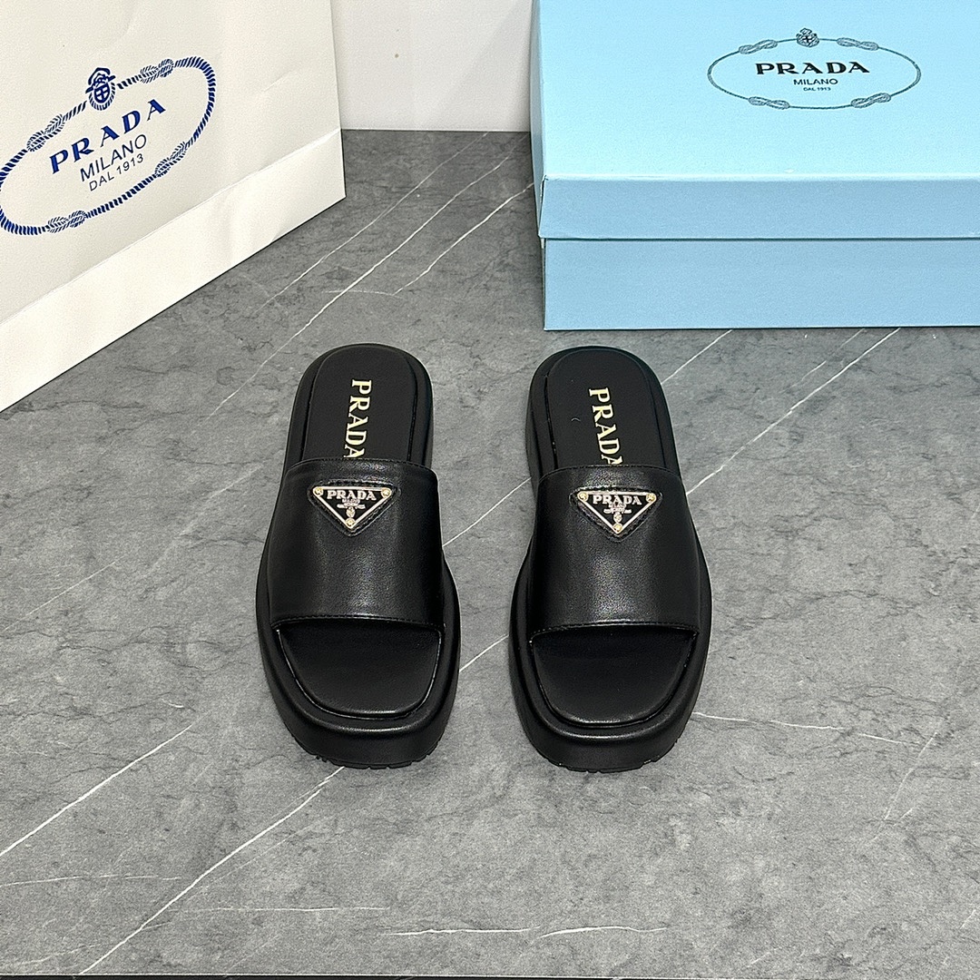 Prada Raffia Flatform Slide · 4675 — תמונה 15
