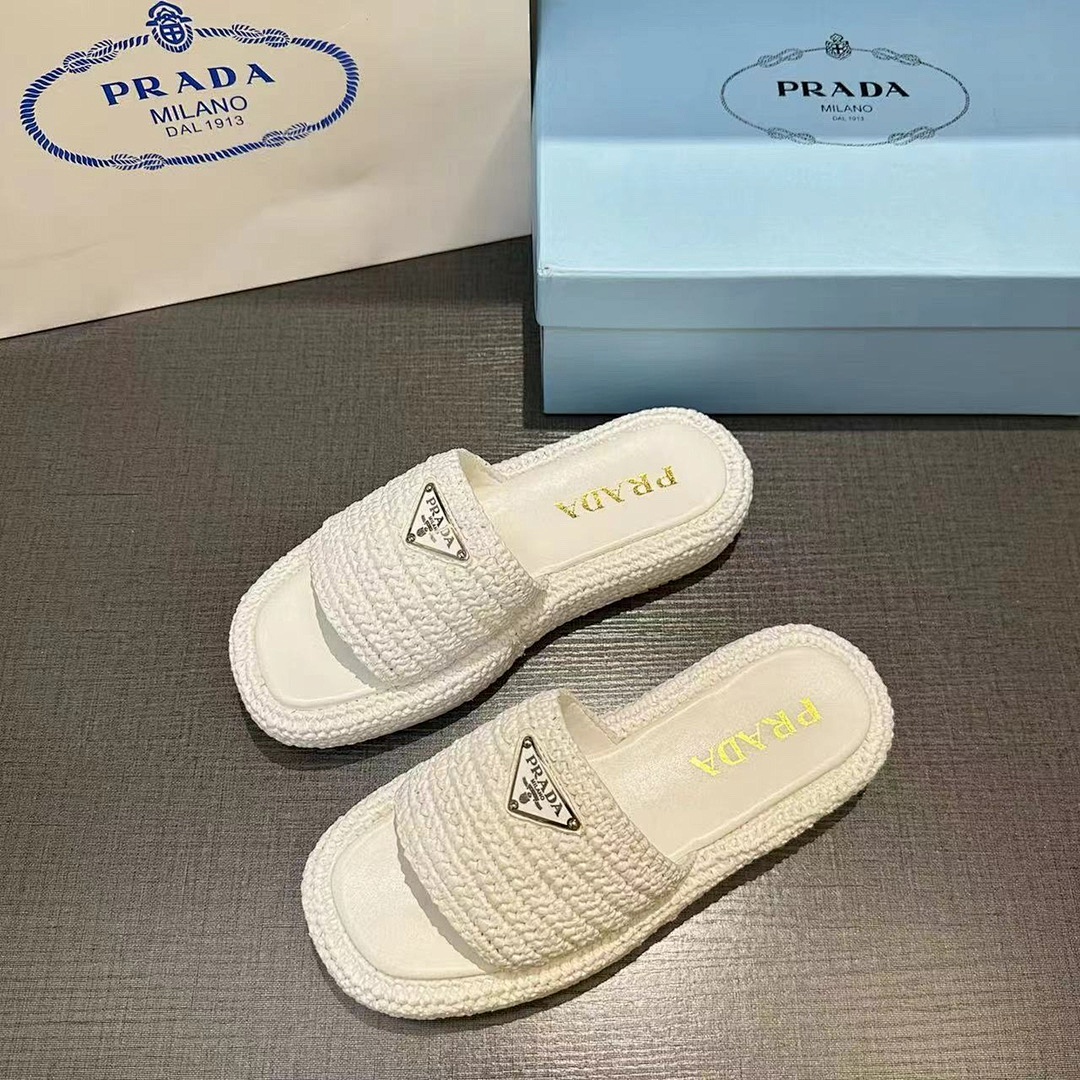 Prada Raffia Flatform Slide · 4675 — תמונה 31