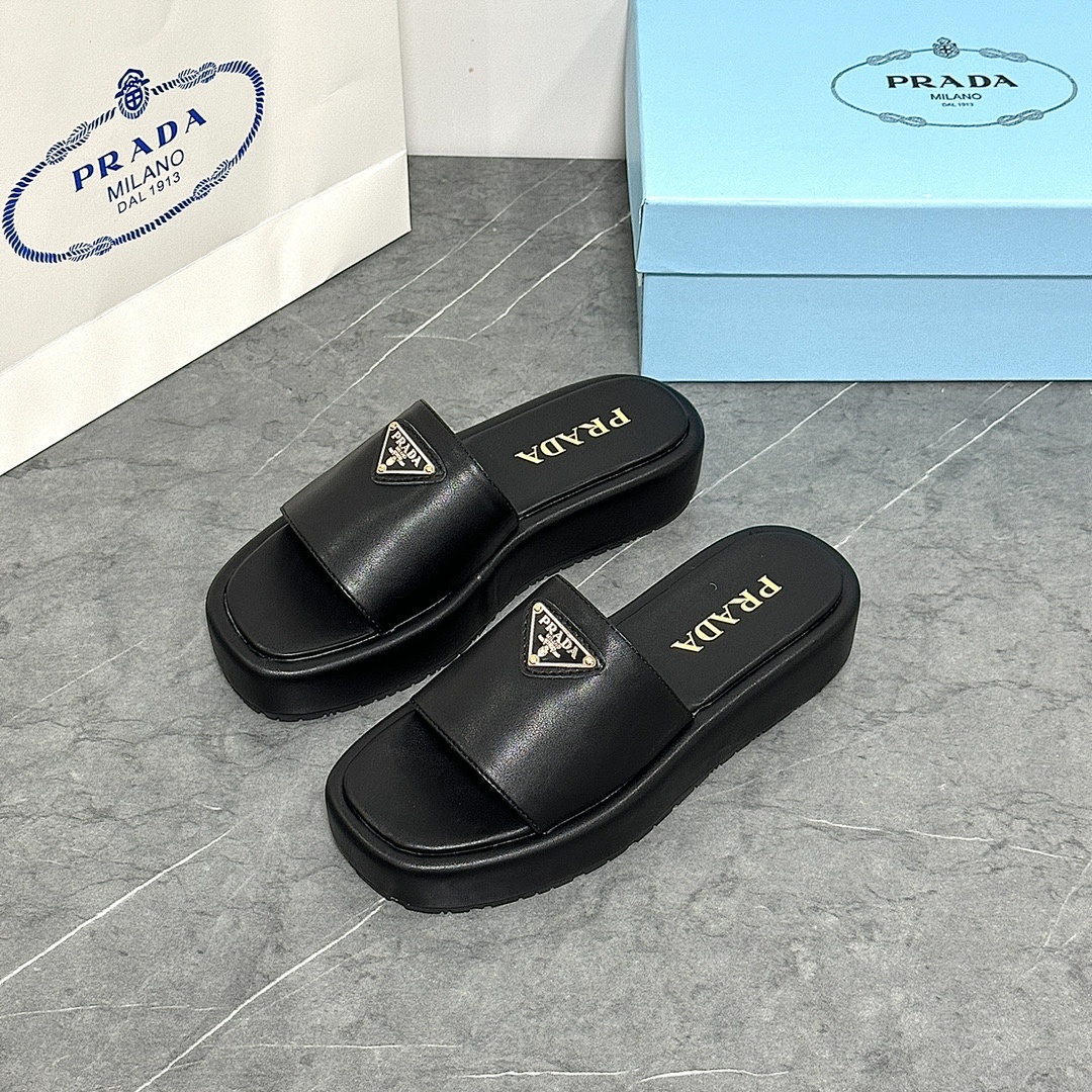 Prada Raffia Flatform Slide · 4675 — תמונה 16
