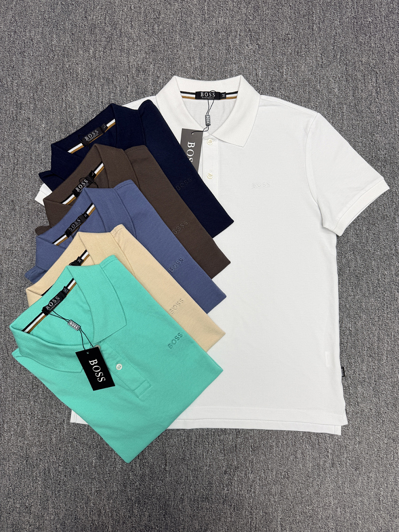Hugo Boss Rubberised-logo polo shirt · 6377
