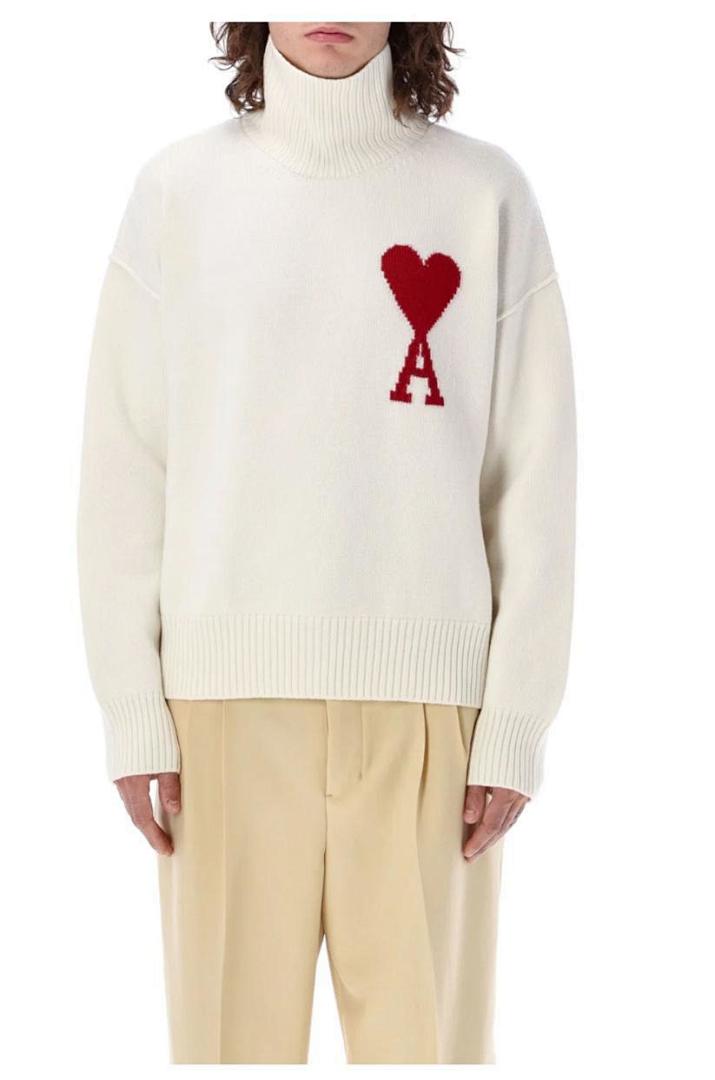 AMI Paris Ami De Coeur Funnel Neck · 4736