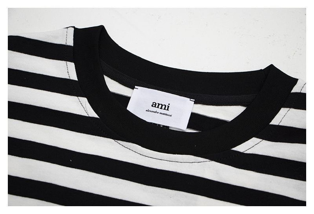 AMI Paris Ami De Coeur Striped T-shirt · 5314 — תמונה 5