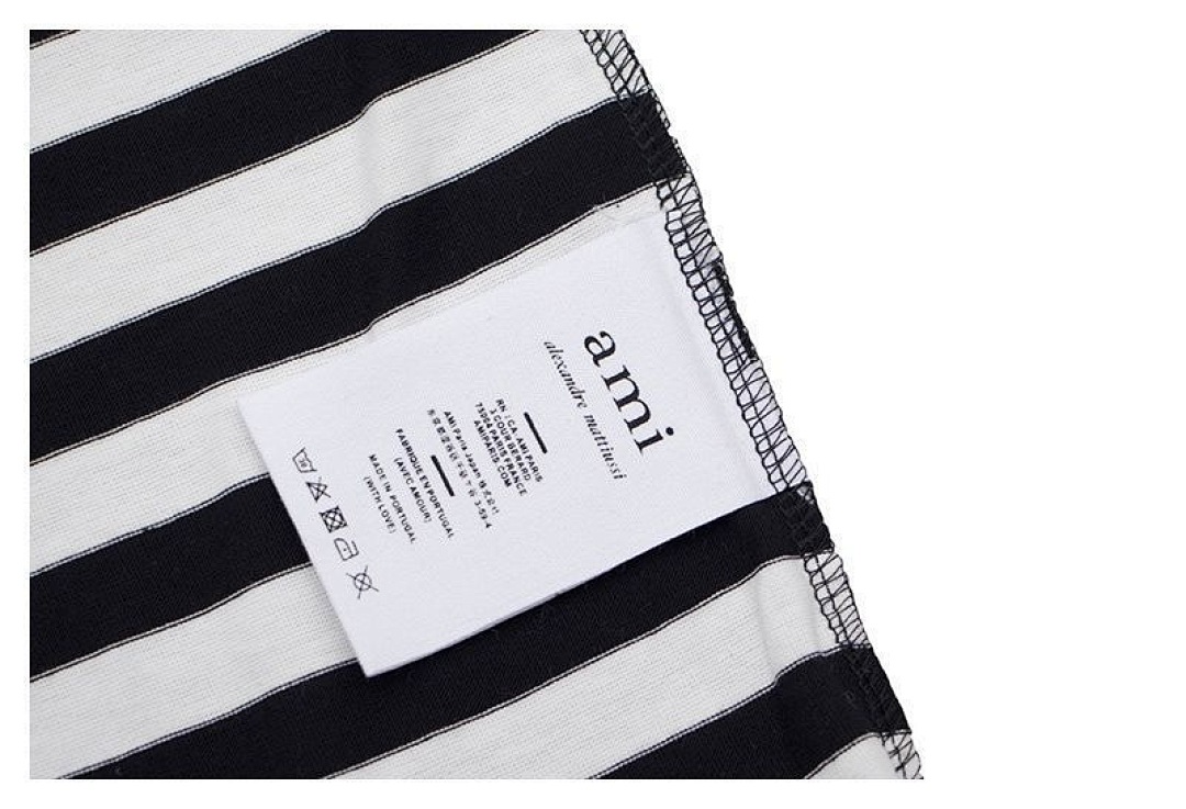 AMI Paris Ami De Coeur Striped T-shirt · 5314 — תמונה 7