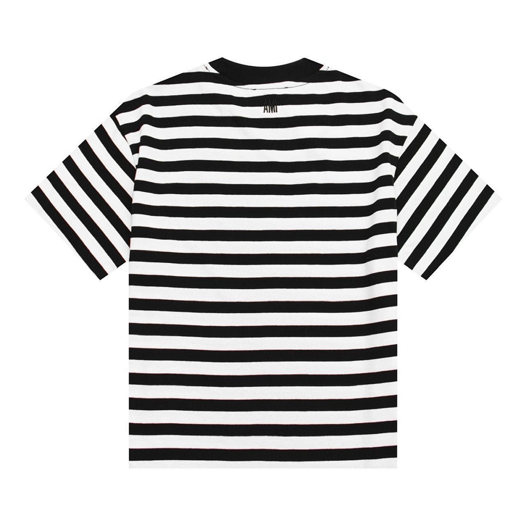 AMI Paris Ami De Coeur Striped T-shirt · 5314 — תמונה 3
