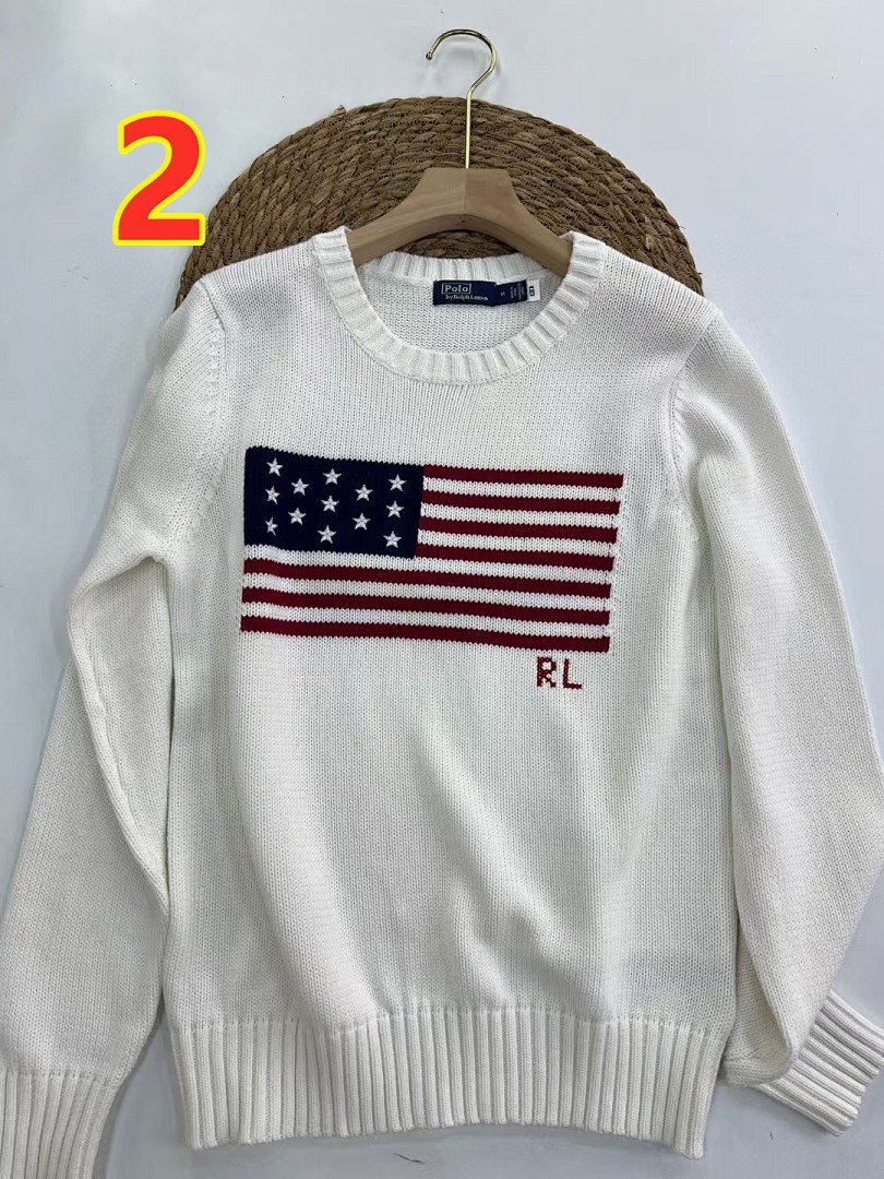 Polo Ralph Lauren Flag Intarsia Cotton Crewneck Sweater · 5634 — תמונה 14