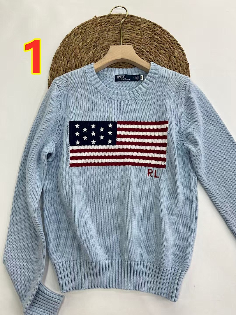 Polo Ralph Lauren Flag Intarsia Cotton Crewneck Sweater · 5634 — תמונה 15