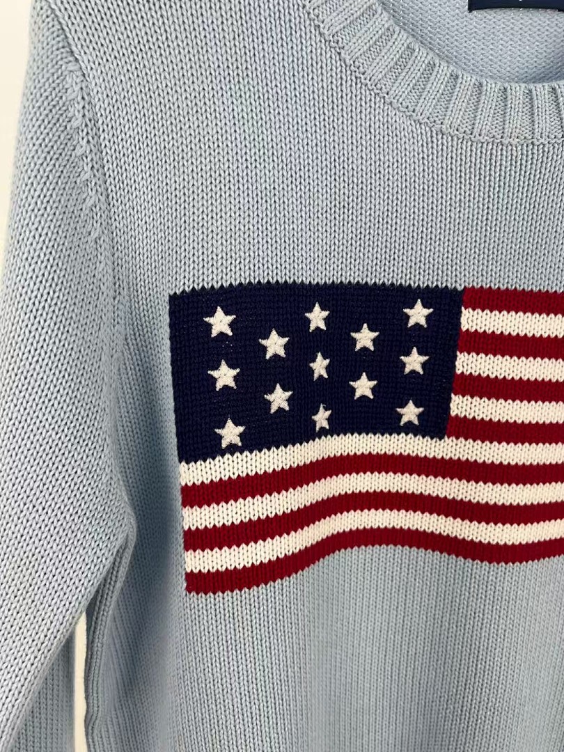Polo Ralph Lauren Flag Intarsia Cotton Crewneck Sweater · 5634 — תמונה 10