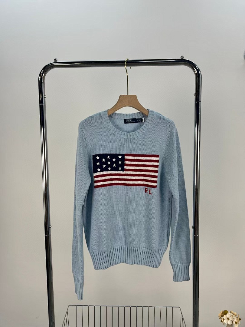 Polo Ralph Lauren Flag Intarsia Cotton Crewneck Sweater · 5634 — תמונה 12