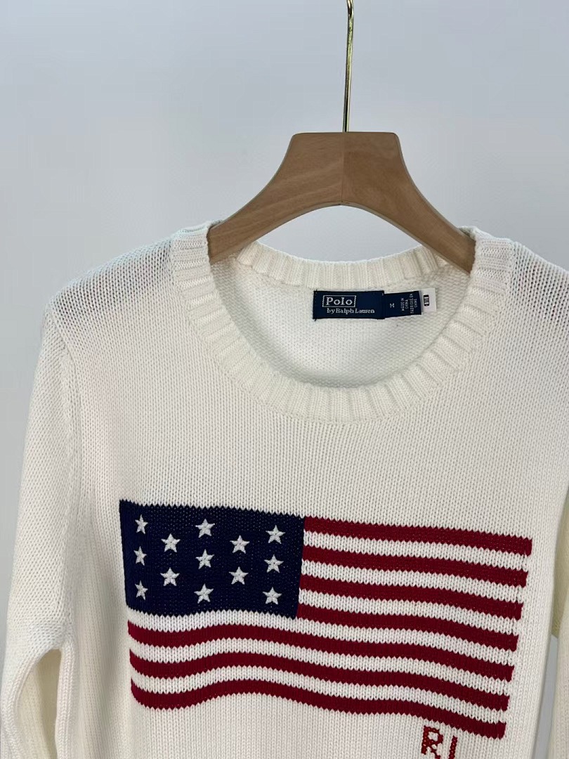 Polo Ralph Lauren Flag Intarsia Cotton Crewneck Sweater · 5634 — תמונה 5