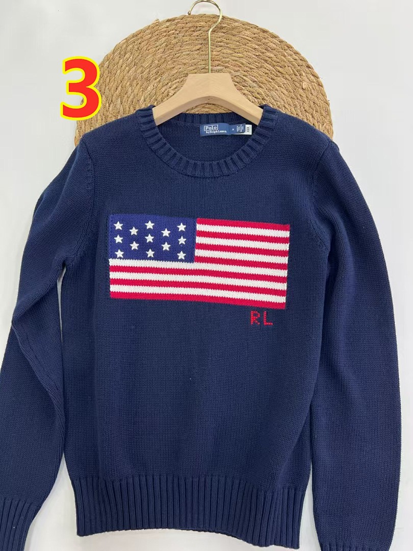 Polo Ralph Lauren Flag Intarsia Cotton Crewneck Sweater · 5634 — תמונה 13