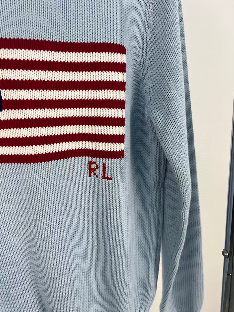 Polo Ralph Lauren Flag Intarsia Cotton Crewneck Sweater · 5634 — תמונה 9