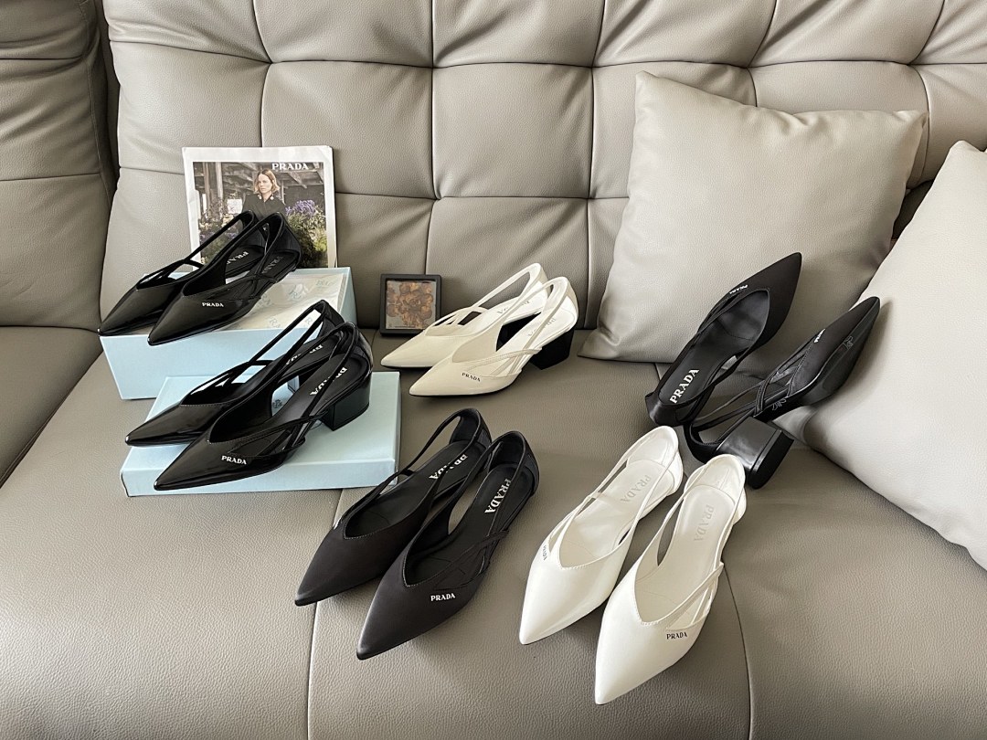 Prada Spazzolato Triangle Logo Slingback · 5439 — תמונה 10